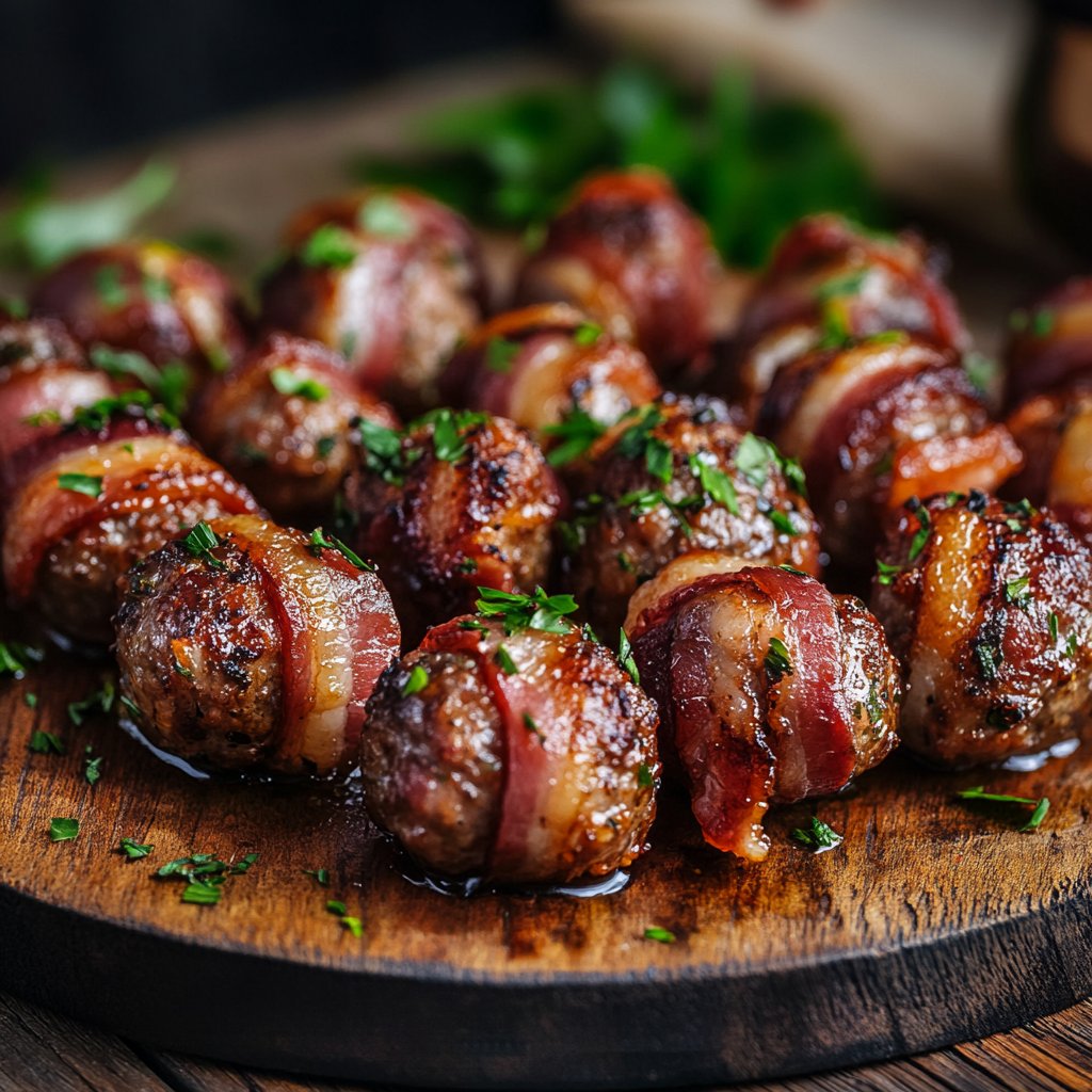 Bacon Wrapped Meatballs
