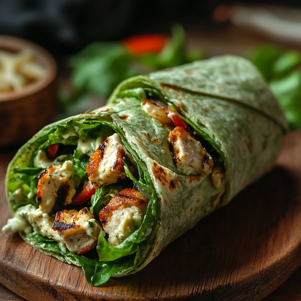 Grilled Caesar Salad Wrap