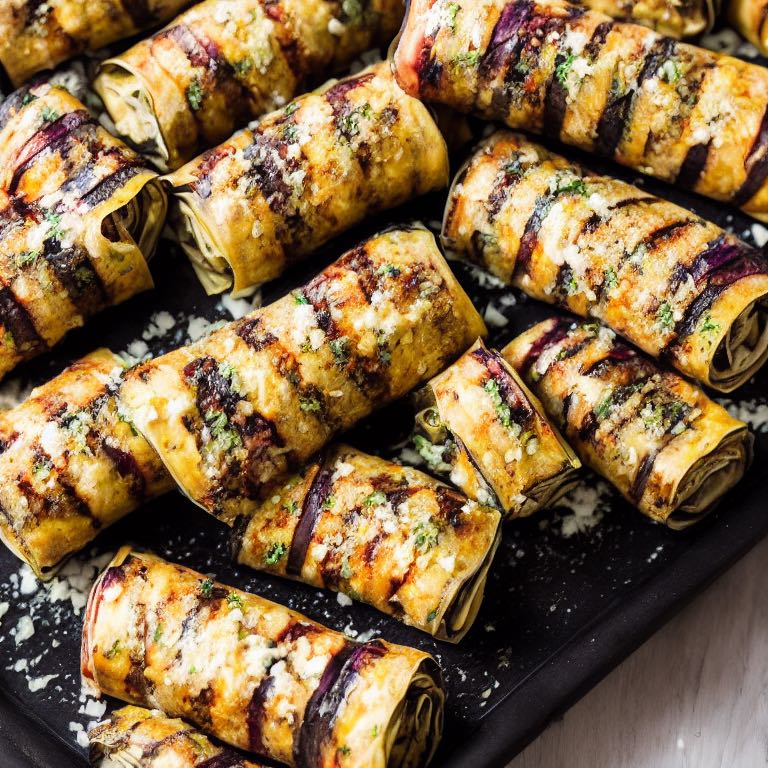 Grilled Eggplant Roll Ups