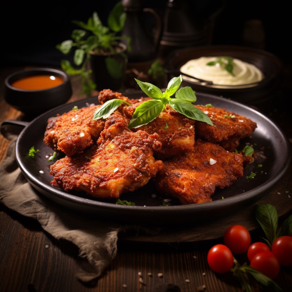Chops marinated in red pesto