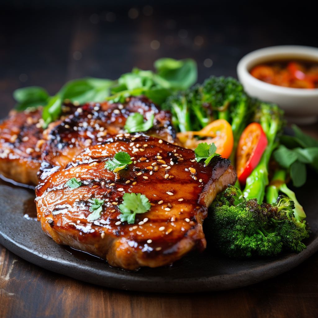 Grilled Ginger-Soy Pork Chops
