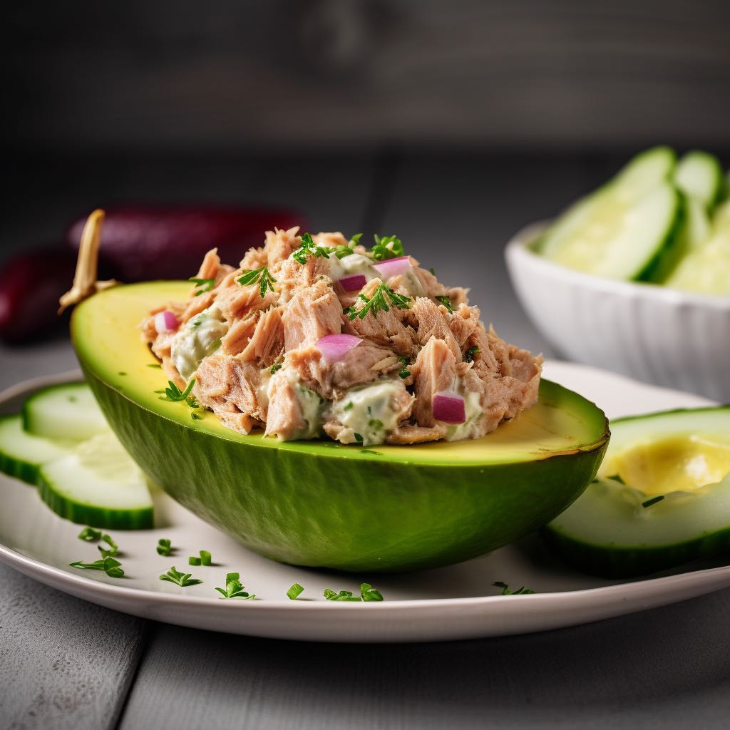 Tuna stuffed avocado