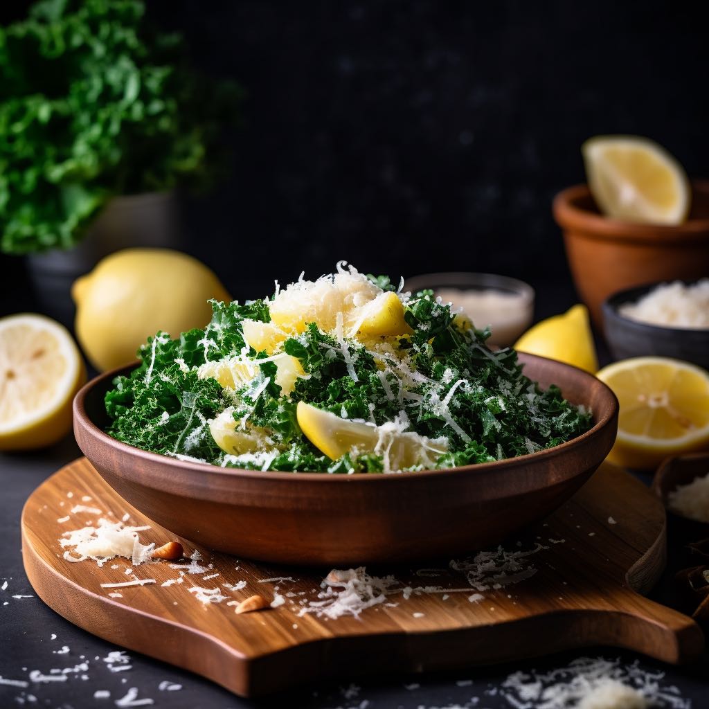 Lemon Garlic Kale Salad